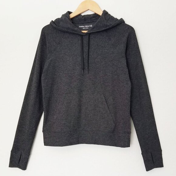 Outdoor Voices Women's Cloudknit All Day Hoodie Sweatshirt M Charcoal Gray SOFT - Picture 4 of 15